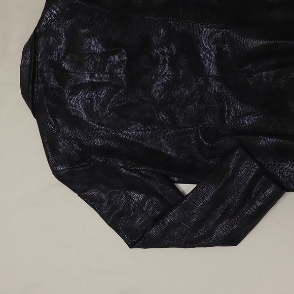 Preston & York Snakeskin Leather Jacket Zip Up Black Women's Large L - Picture 9 of 15